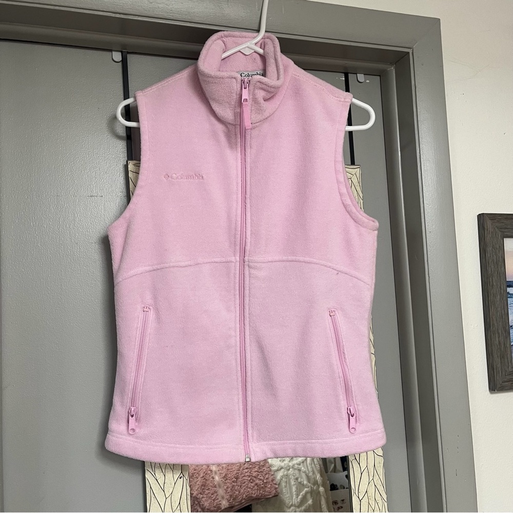 Columbia fleece pink soft comfy vest
